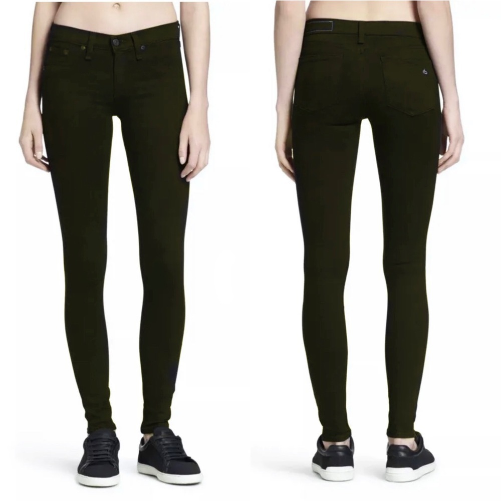 Rag & Bone Skinny Legging Jeans Dark Green PFD Size 28